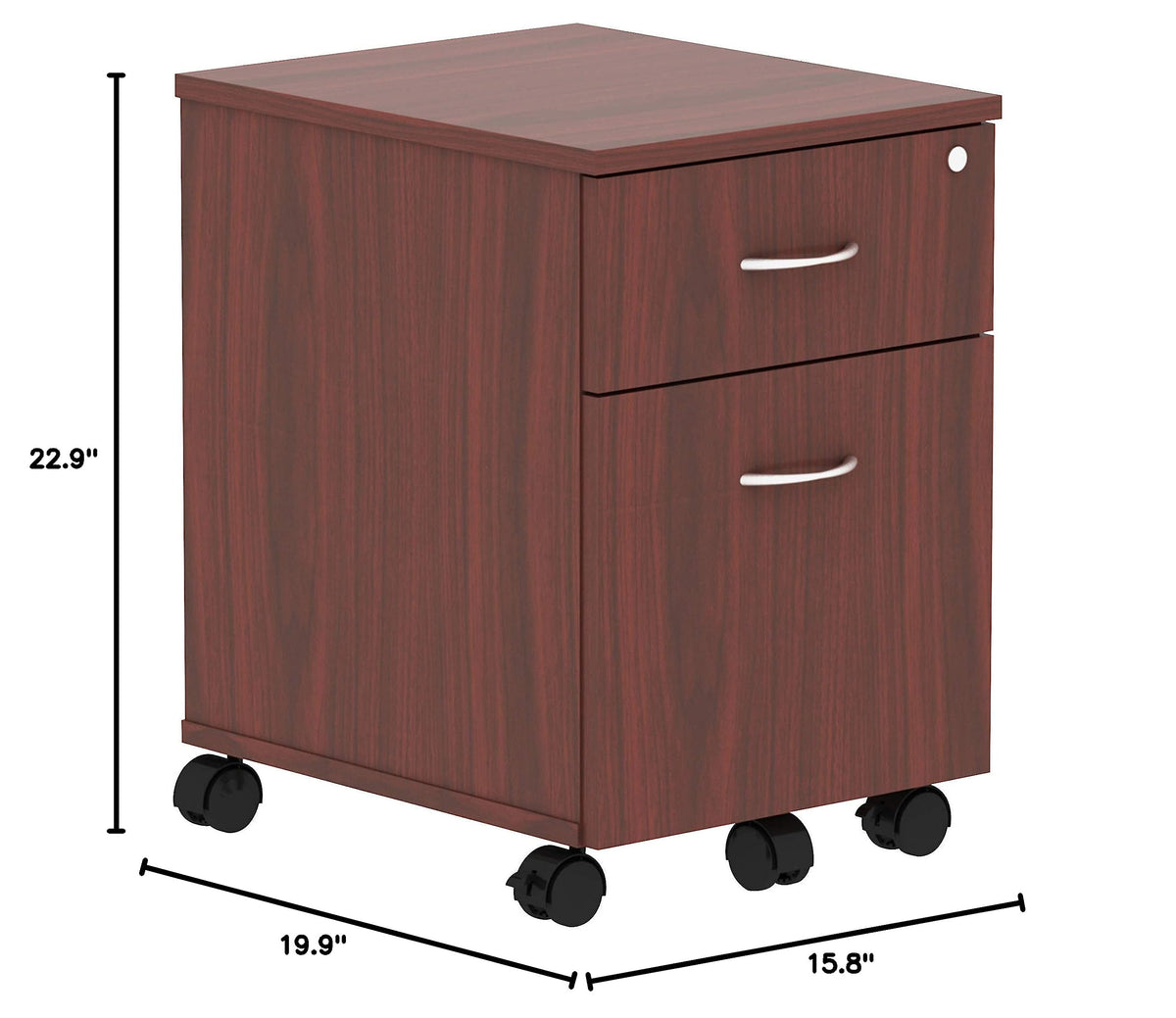Mahogany Mobile File Cabinet