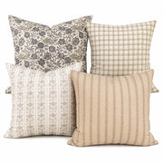 Cotton Throw Pillow Covers, Set of 4