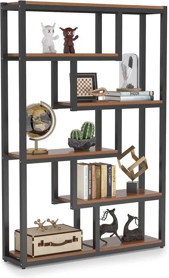 6-Tier Industrial Bookcase