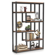 6-Tier Industrial Bookshelf