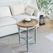 Round Wood End Table