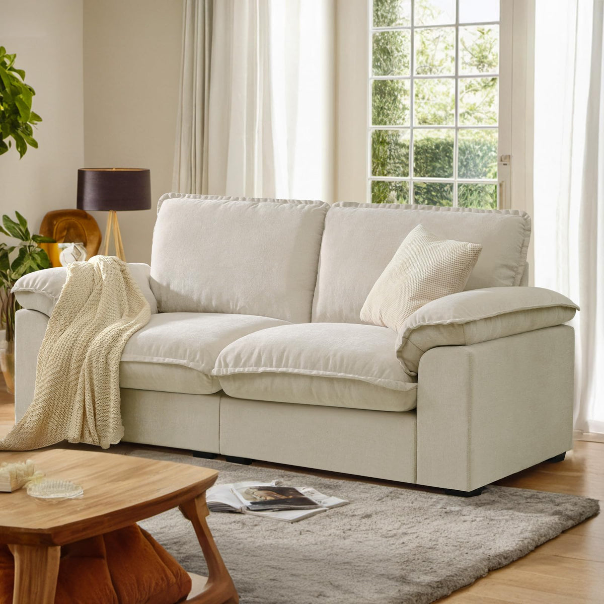 Chenille Cloud Loveseat