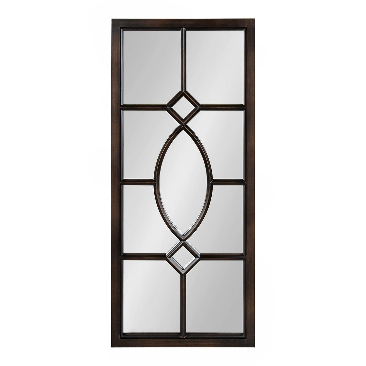 Bronze Windowpane Wall Mirror