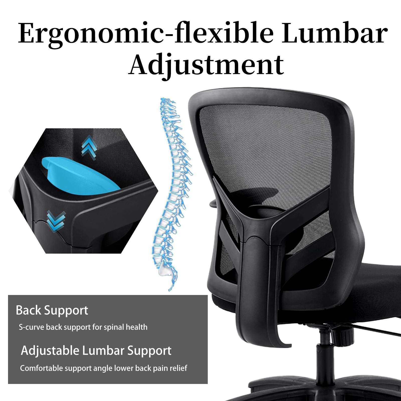 Big & Tall Ergonomic Mesh Office Chair – 500 lbs, 4D Armrests, Adjustable Lumbar