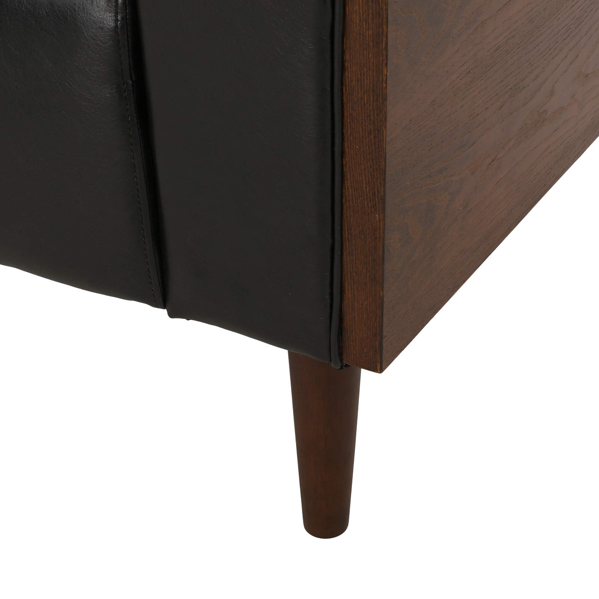 Tufted Faux Leather Sofa
