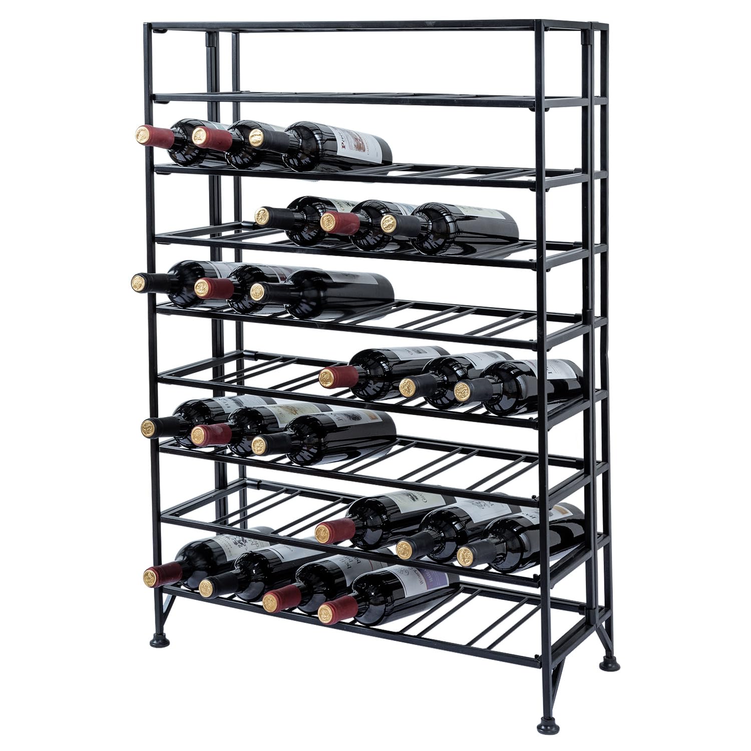 54-Bottle Freestanding Metal Wine Rack