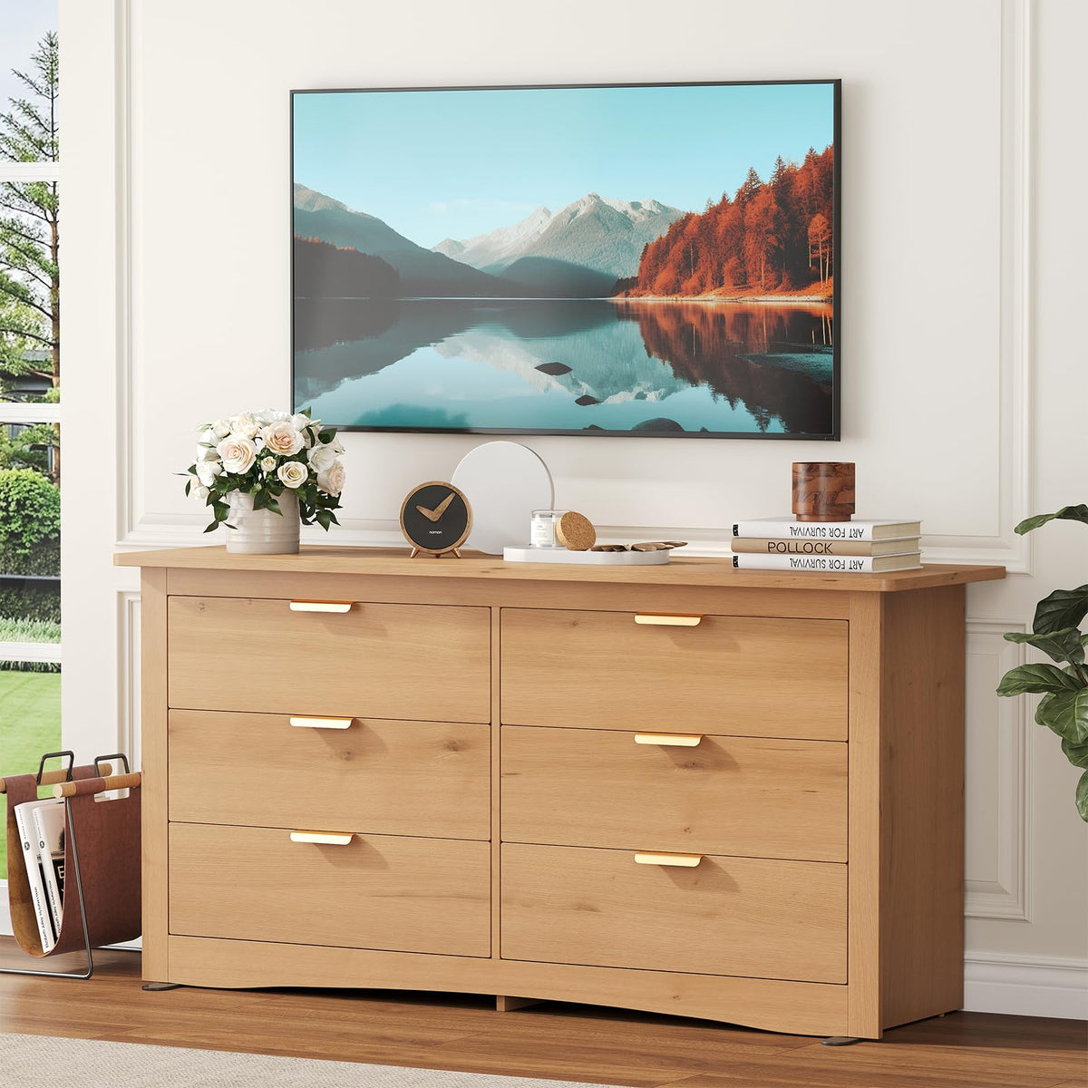 6-Drawer Wood Storage Cabinet