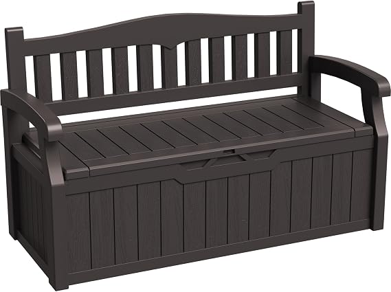 80 Gallon Outdoor Storage Bench with Armrest