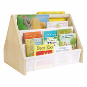 Epelay Kids Bookshelf, 19" Nursery Book Shelves for Toddler Rooms, with Deep Fabric Pockets, Montessori Book Shelf for Baby Room, Reading Corner or Playroom Decor