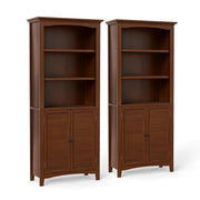 Harvin 5-Tier Bookcase with Doors, Set of 2