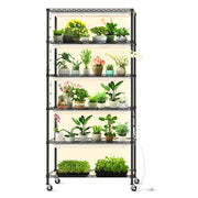 Bstrip DIY Plant Shelf with Grow Light, Adjustable, 29.5x13.8x70.9in