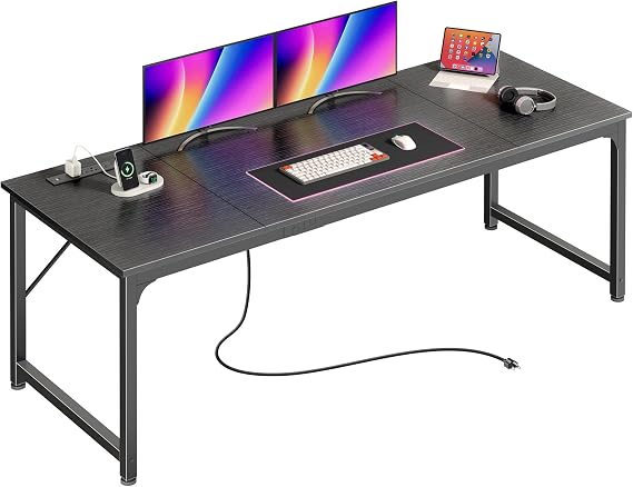 Computer Desk with Power Outlets & USB-C