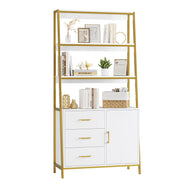 Ladder Bookshelf with Drawers