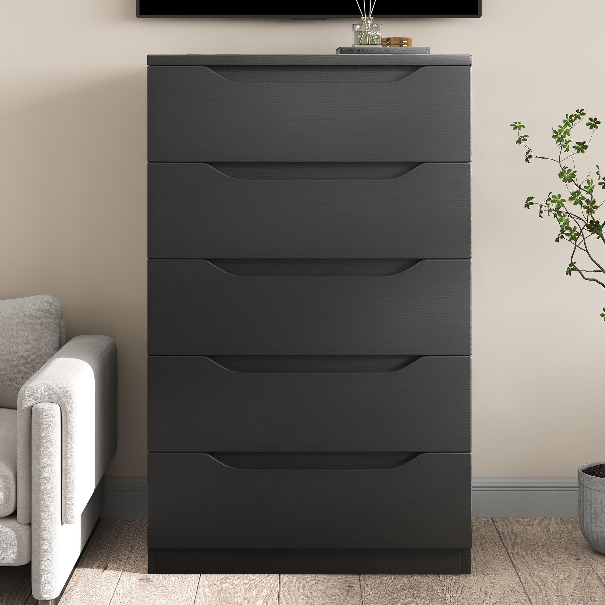 5-Drawer Dresser with Hidden Storage