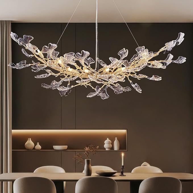 Ginkgo Leaf Gold Branch Chandelier
