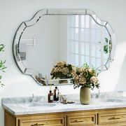 Large Decorative Wall Mirror with Beveled Glass