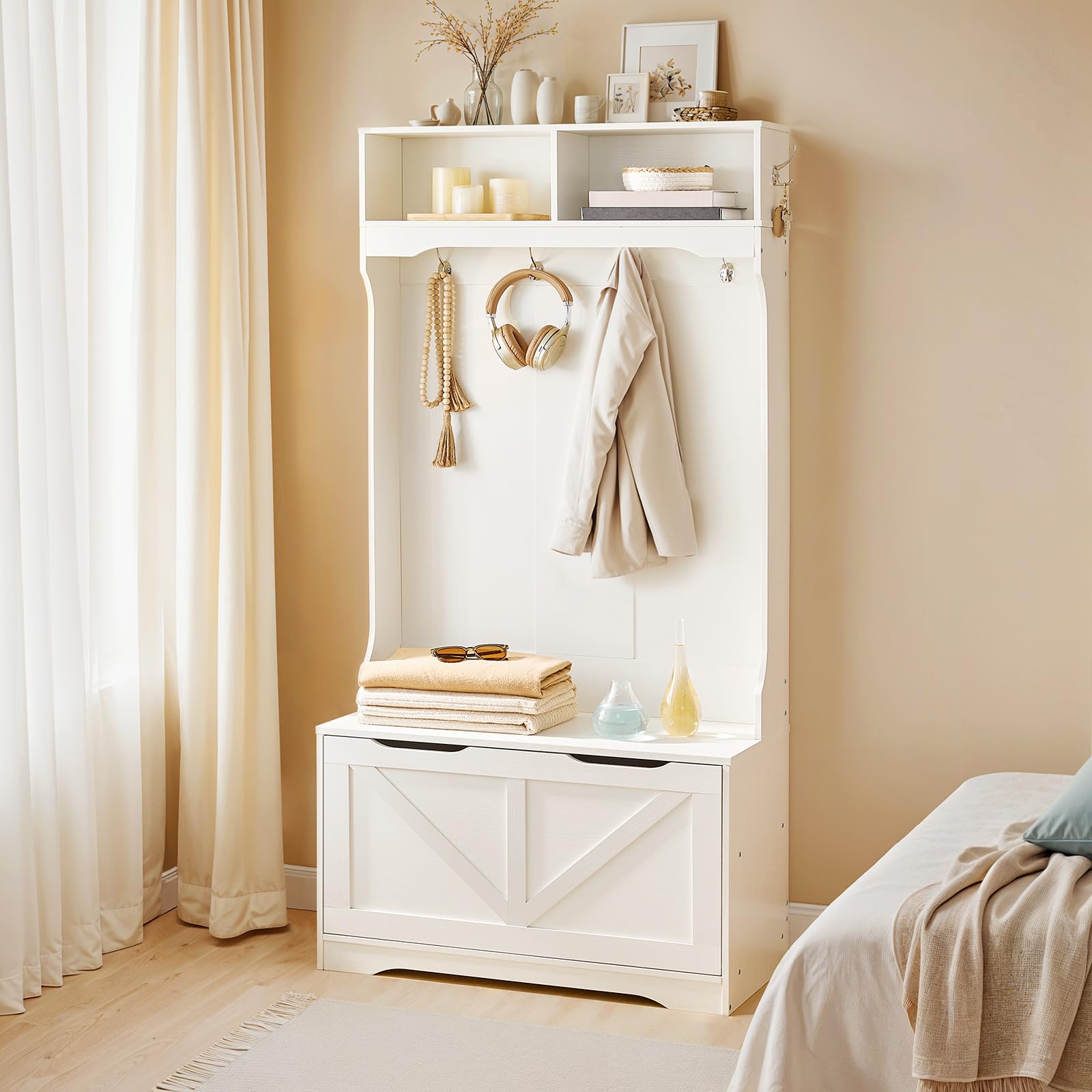 Hall Tree with Bench and Shoe Storage