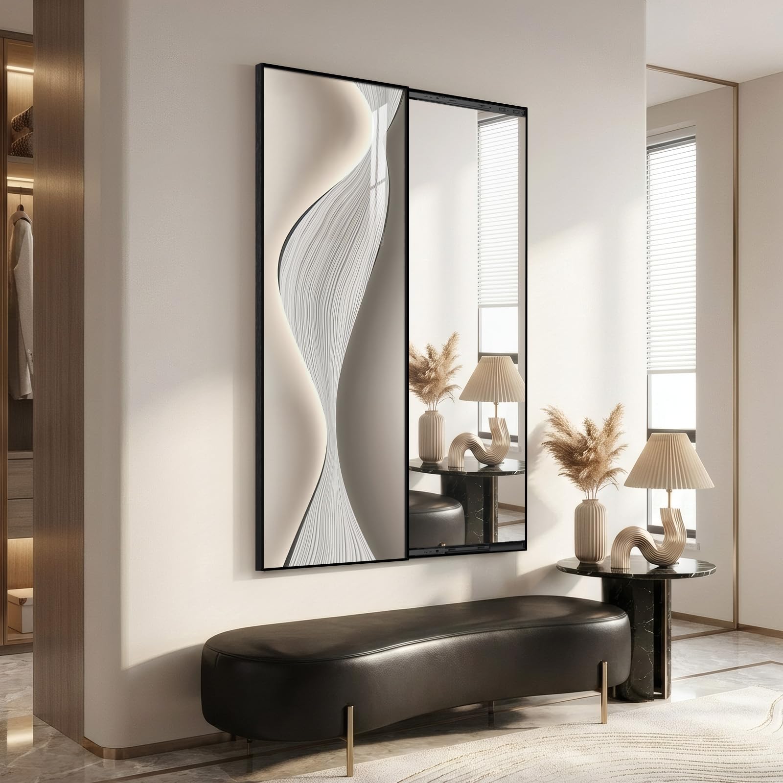 Sliding Full-Length Wall Mirror