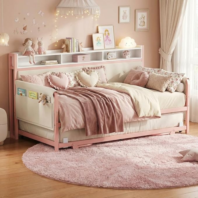 Twin Daybed with Trundle & Charging Station
