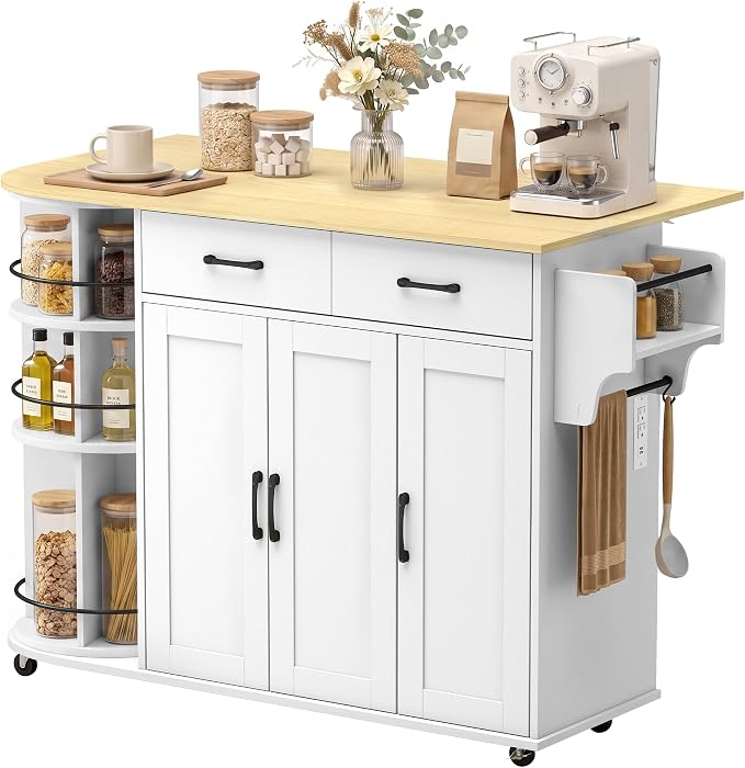 Sage Green Rolling Kitchen Island