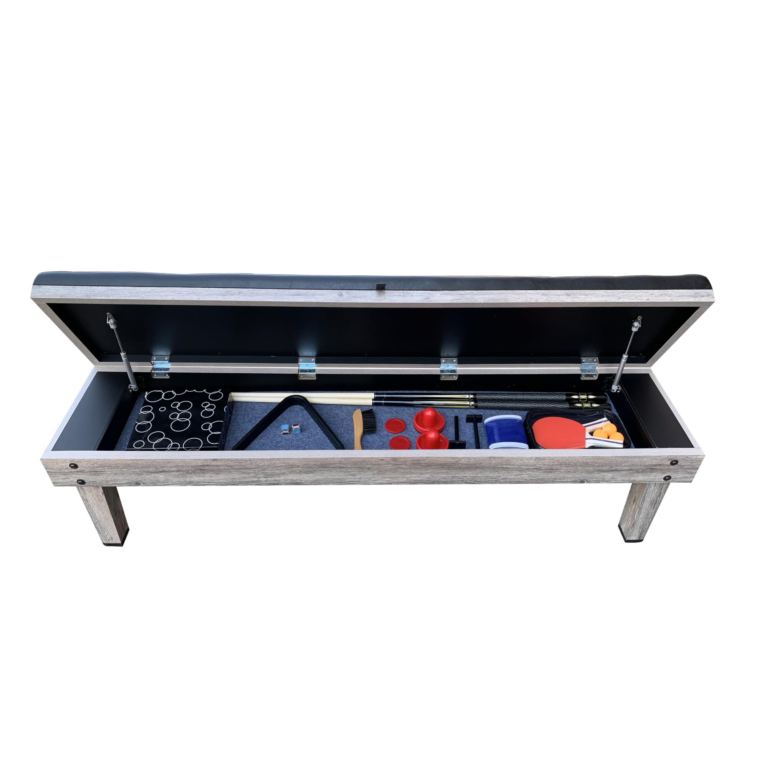 6-Foot Leather Storage Bench with High-Density Foam