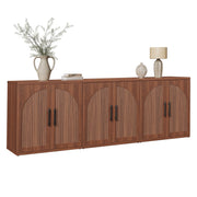 Fluted Walnut Buffet Cabinet