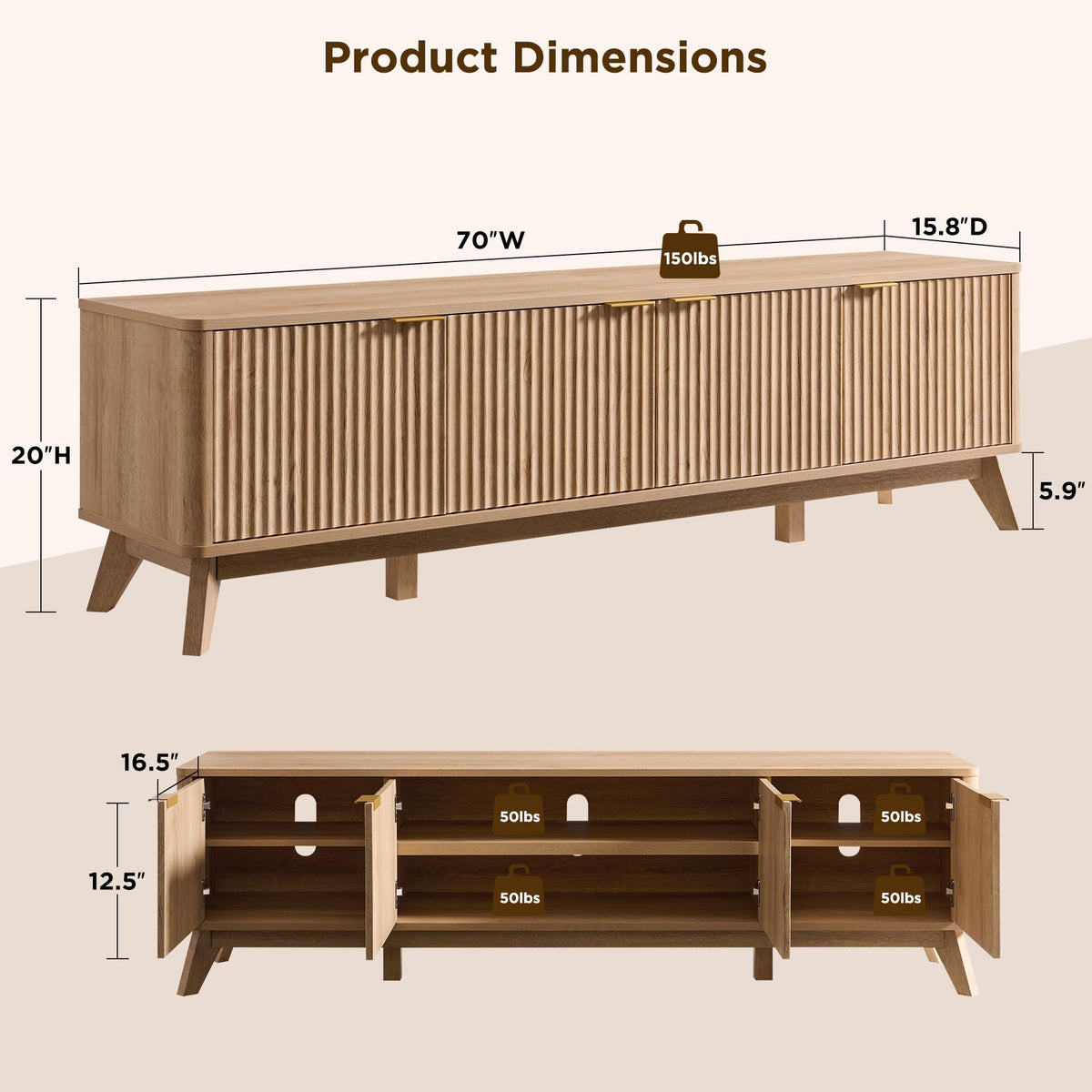 Fluted TV Stand