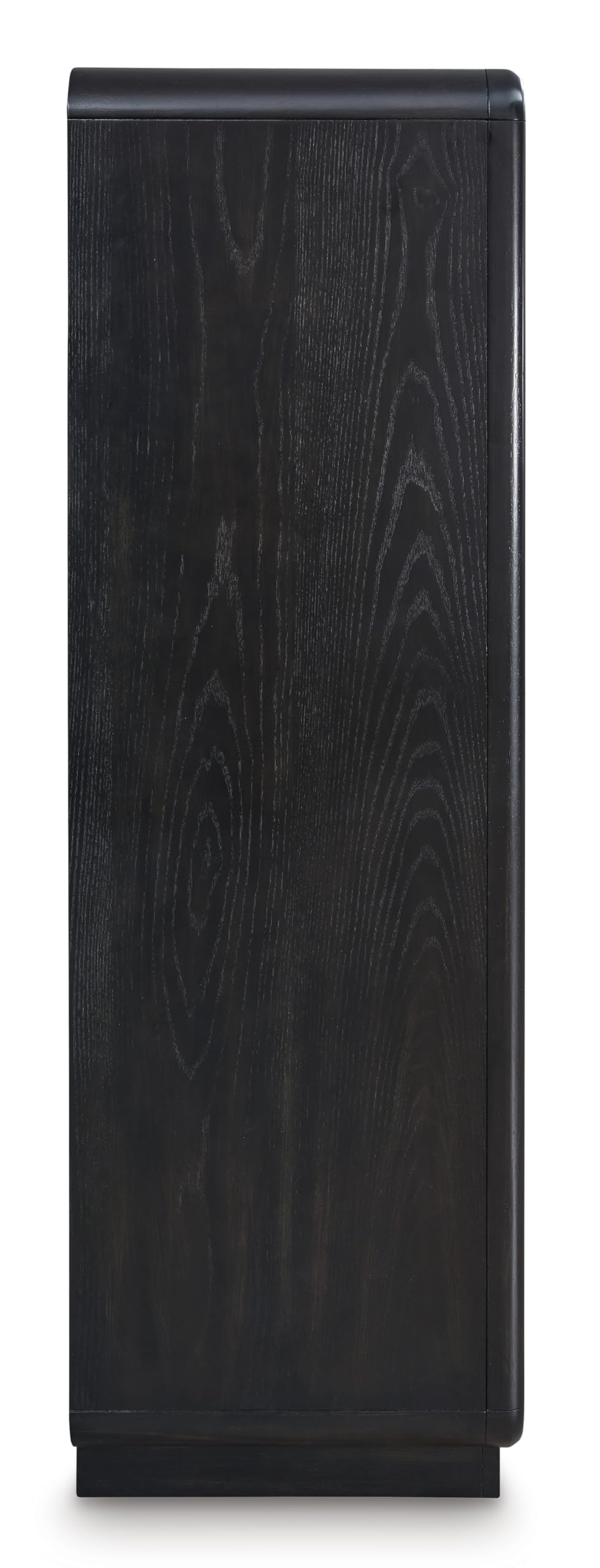 Signature Design by Ashley Rowanbeck Modern 5 Drawer Chest with Felt-Lined Top Drawer and Safety Stop, Black