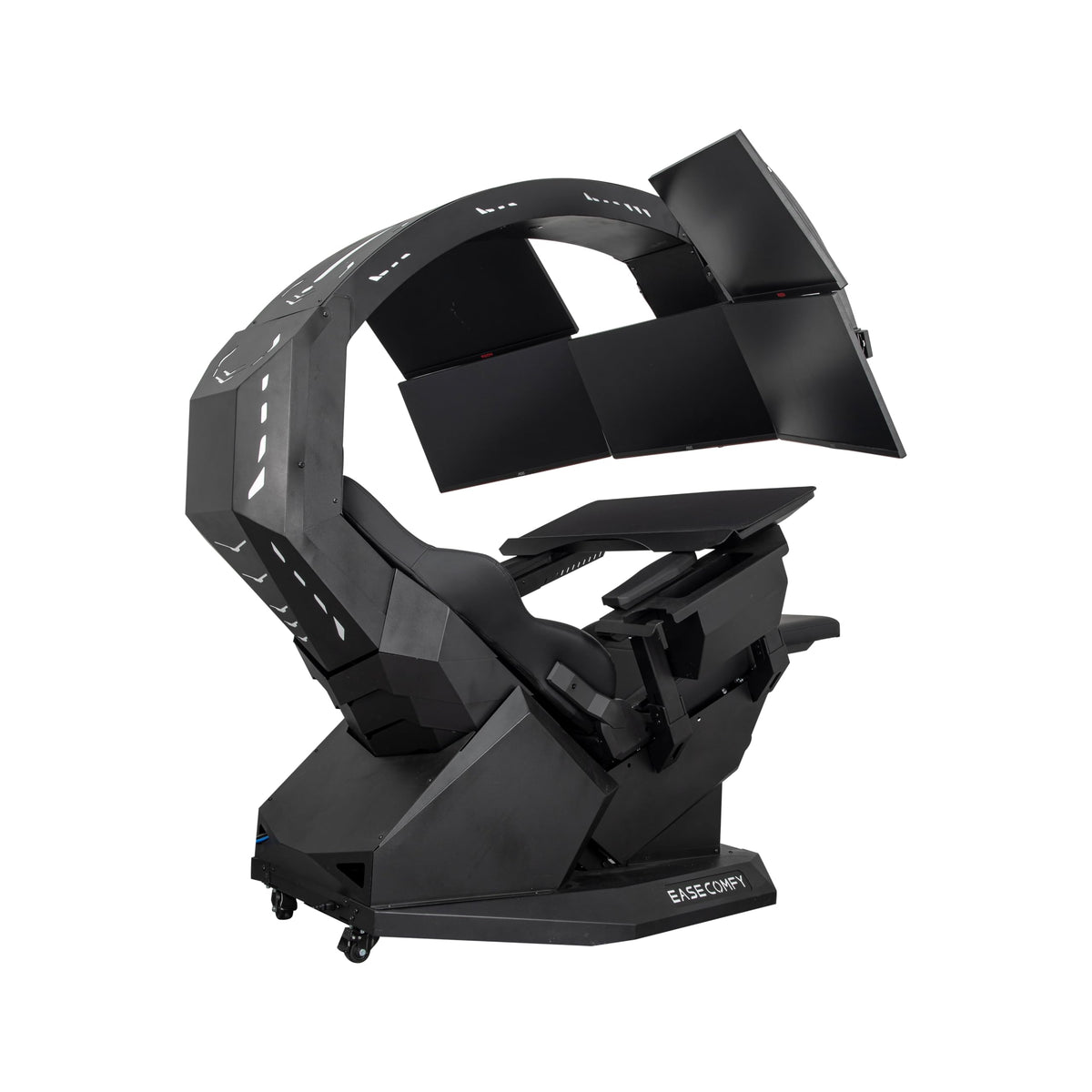 Imperatorworks EASECOMFY T2 Throne Computer Cockpit, Zero Gravity Chair Workstation,can Extend for 5 Monitors Support ultrawide 1 * 49" Option with Massage Function