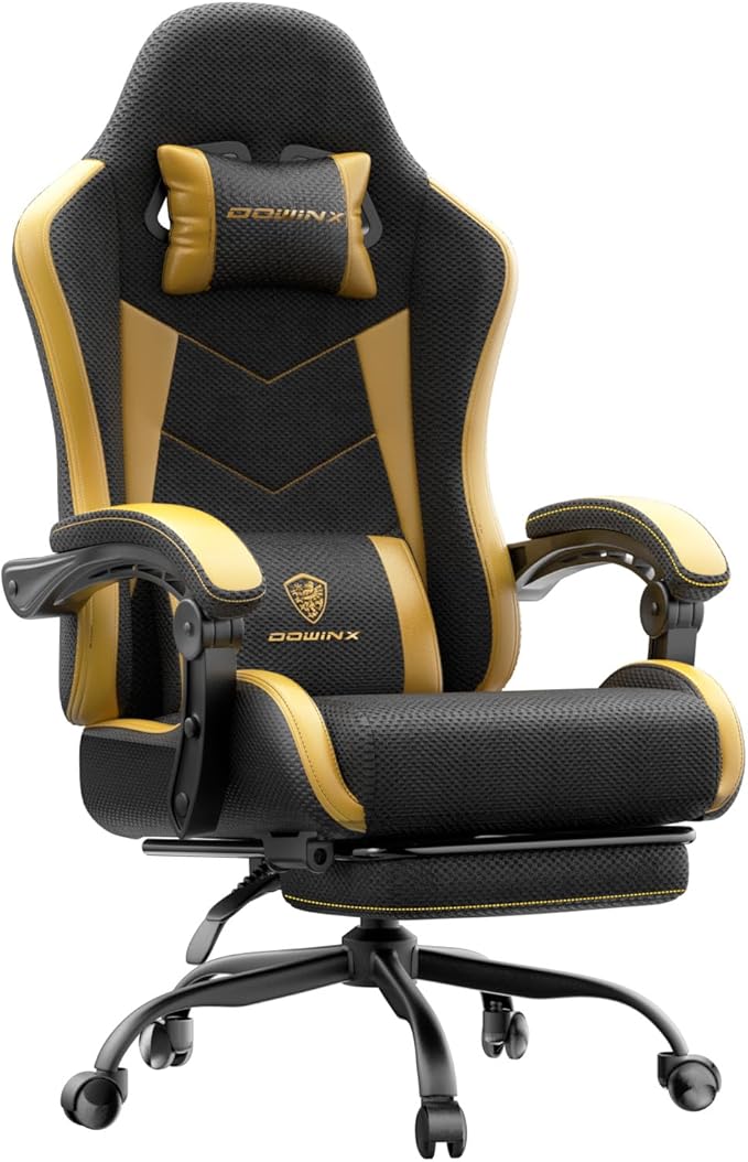 Ergonomic Gaming Chair with Footrest & Massage Lumbar