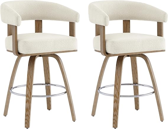 Swivel Counter Height Bar Stools Set of 2