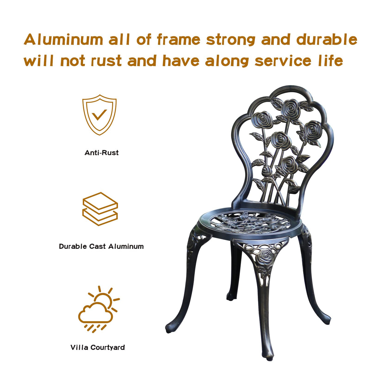 Cast Aluminum Bistro Set