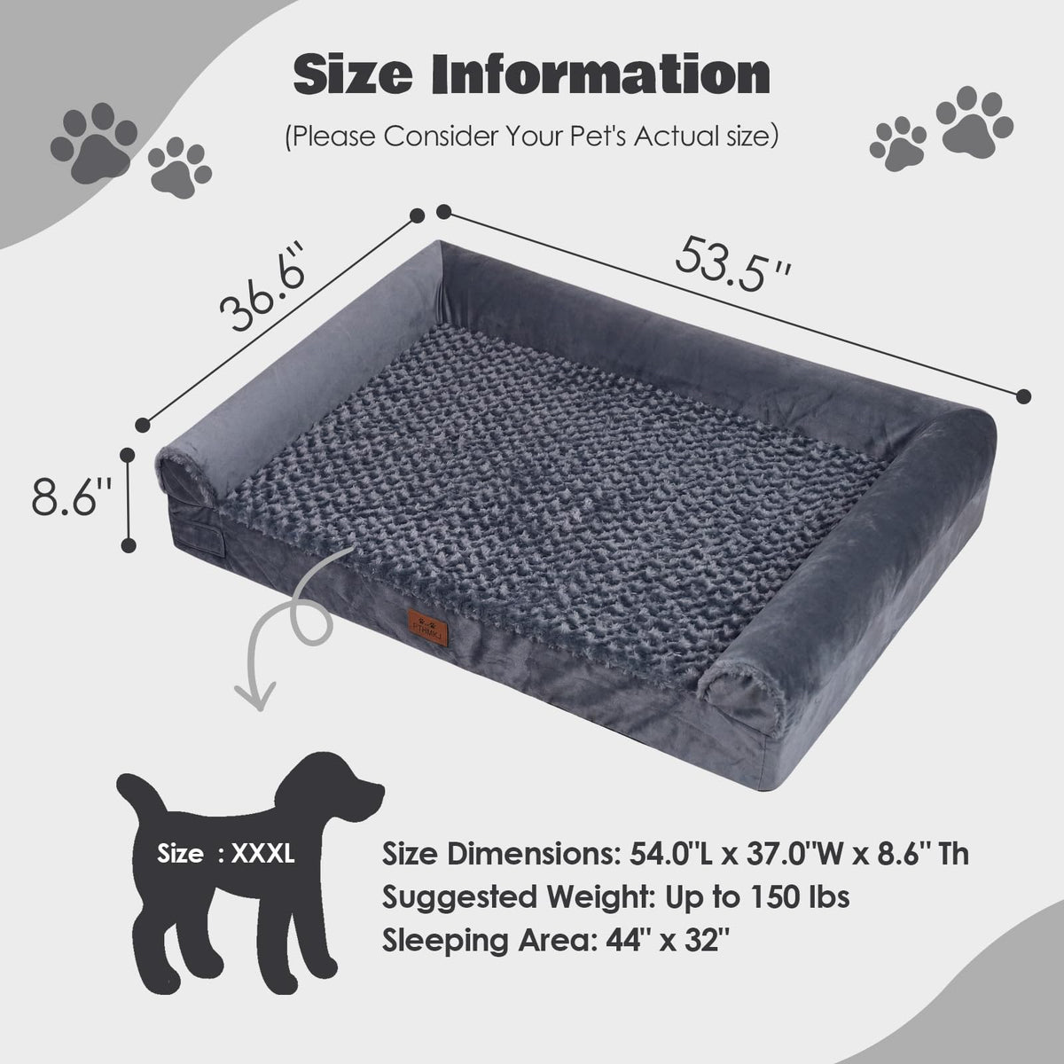 Extra Large Orthopedic Dog Beds, 2-Pack