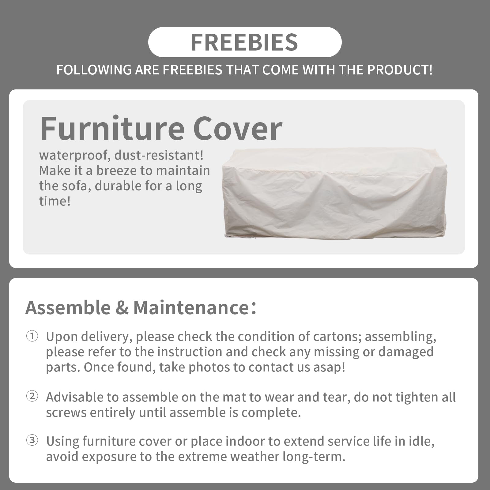 3-Seat Outdoor Wicker Patio Sofa