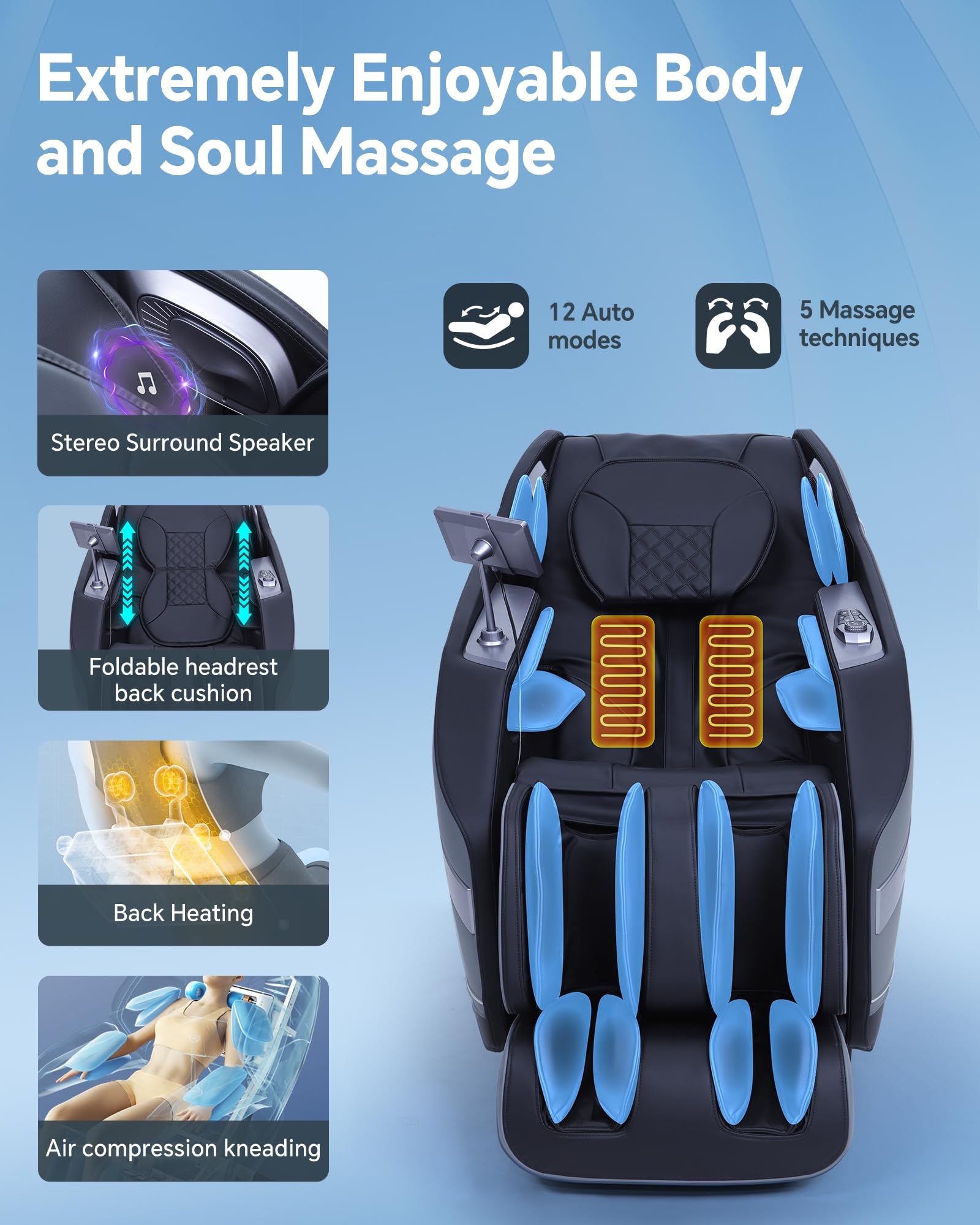 Zero Gravity Massage Chair with SL-Track & Rocking Mode