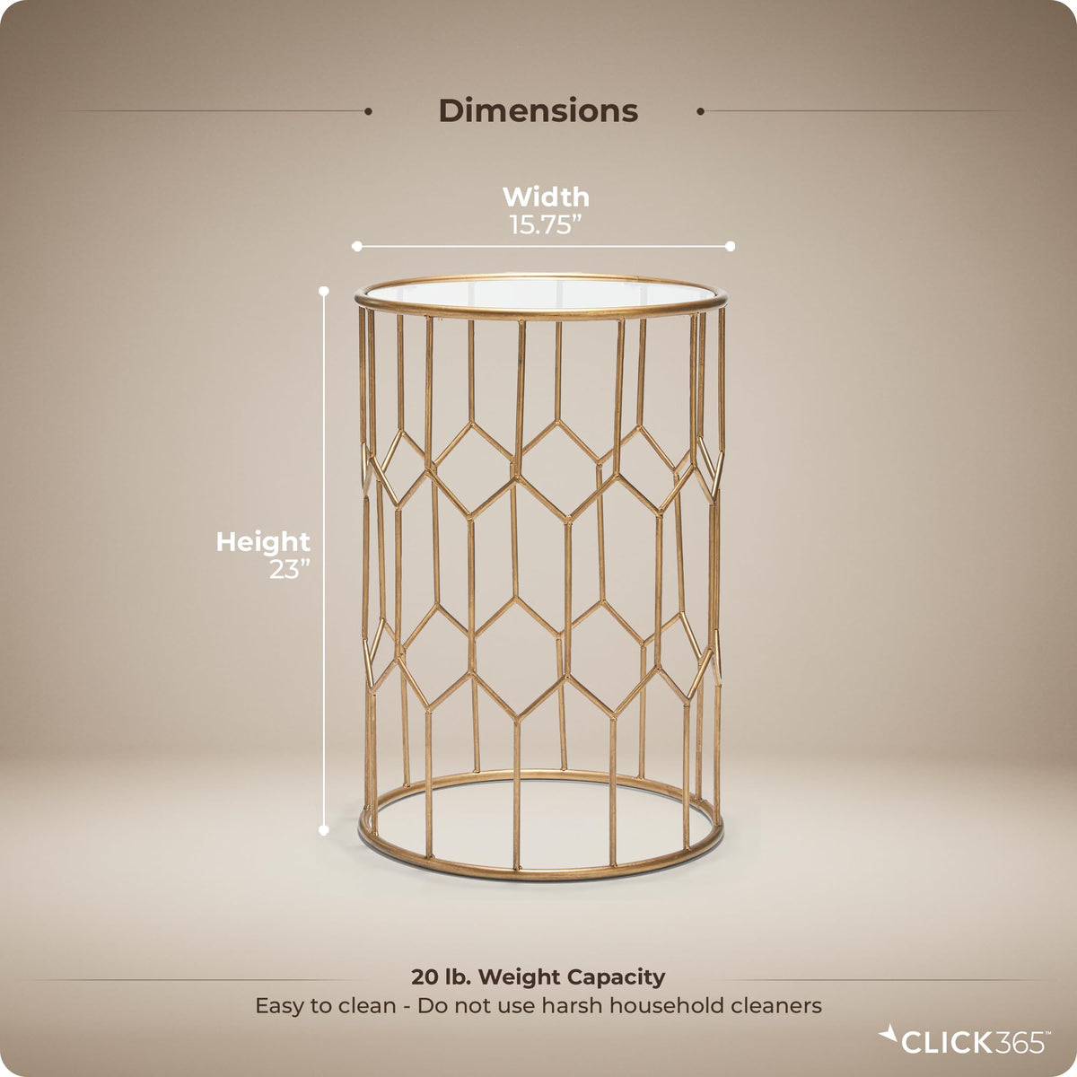 Round Glass Side Table