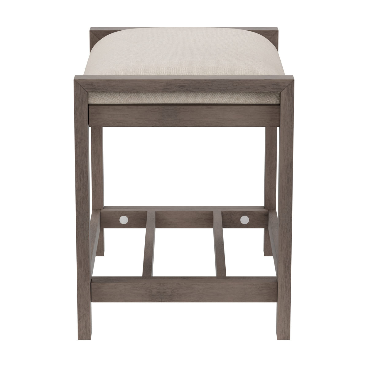 Upholstered Vanity Stool with Storage Shelf