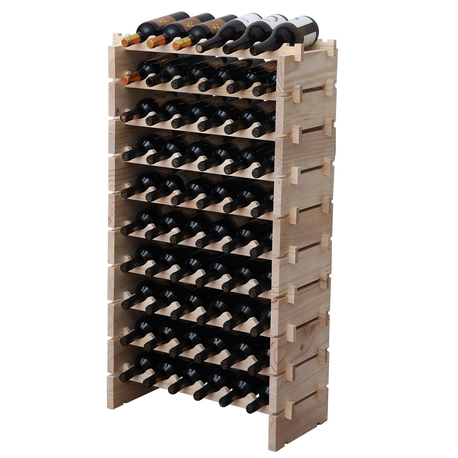 Pine Wood Wine Rack