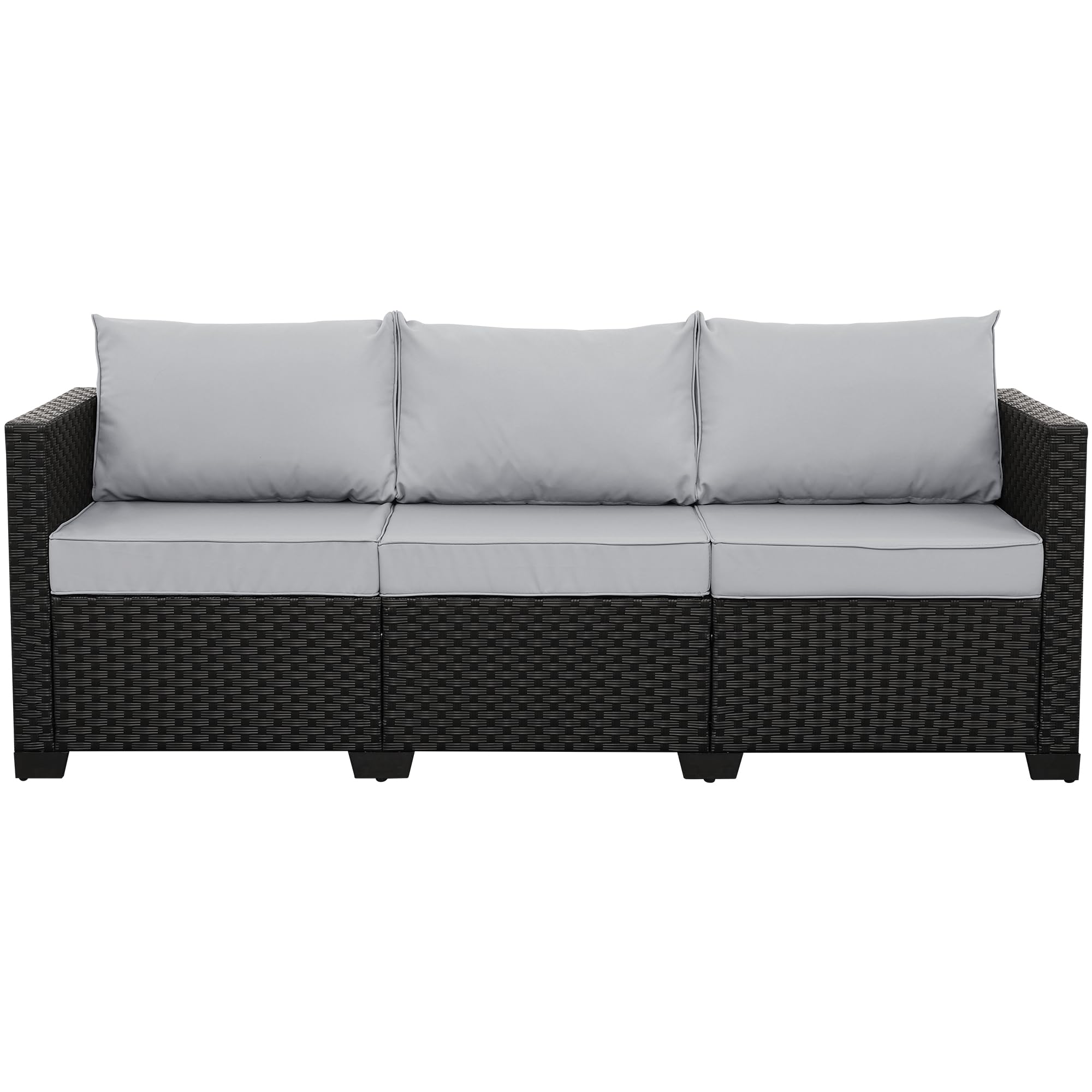 3-Seat Outdoor Patio Sofa with Waterproof Cover