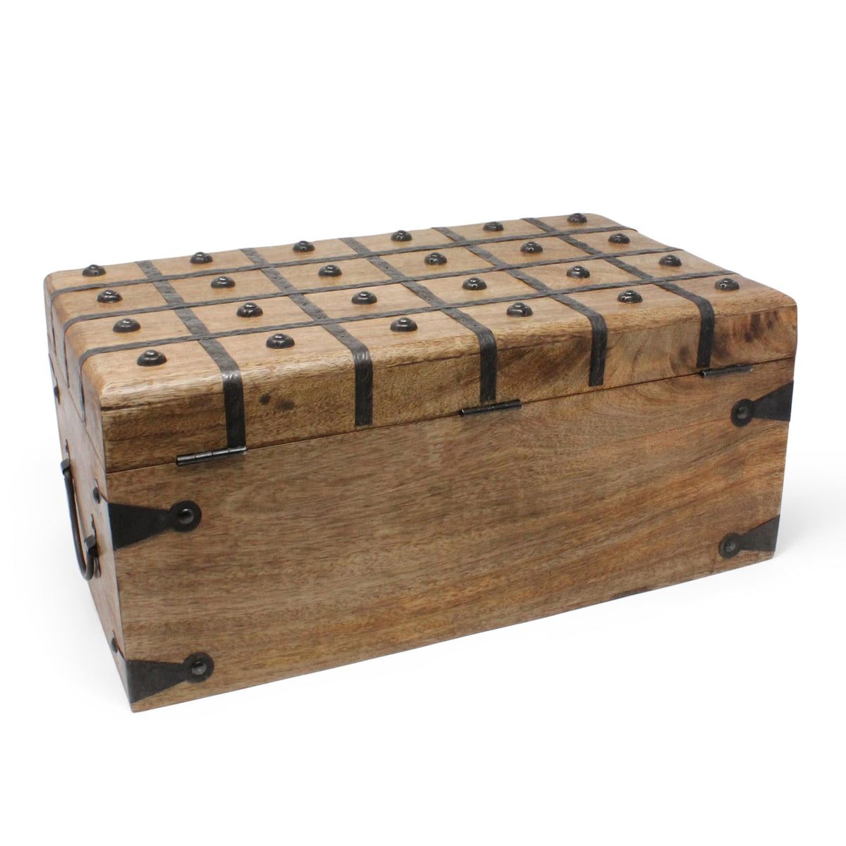 Wooden Treasure Chest with Lock