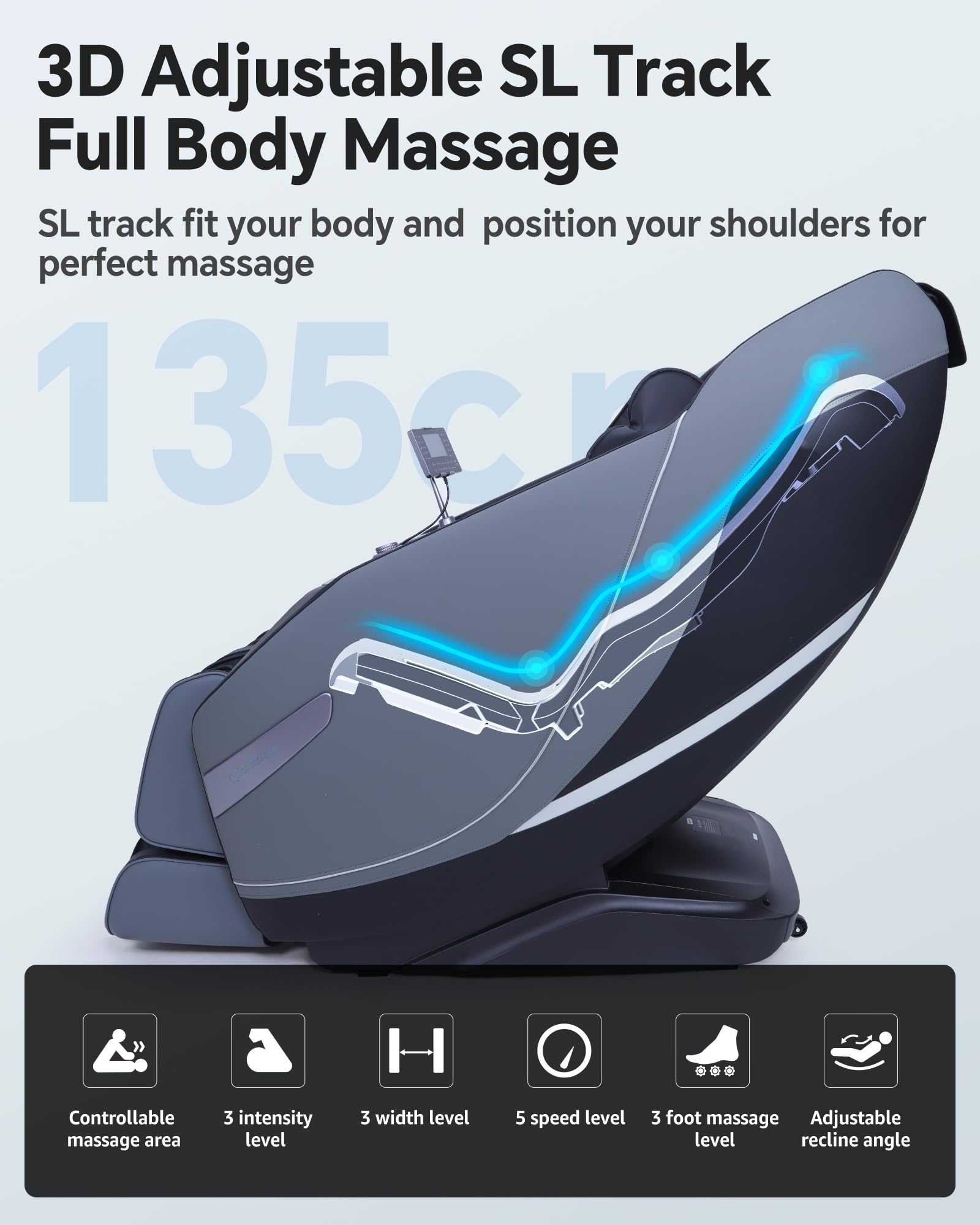 Zero Gravity Massage Chair with SL-Track & Rocking Mode