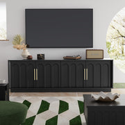 67" Arched TV Stand for 75 Inch TVs with Adjustable Shelves