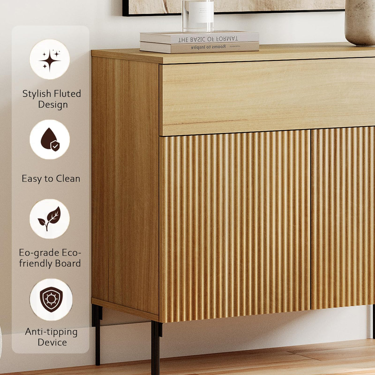 Modular Fluted TV Stand
