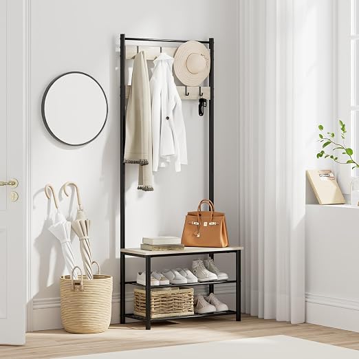 Hall Tree with Bench and Shoe Storage