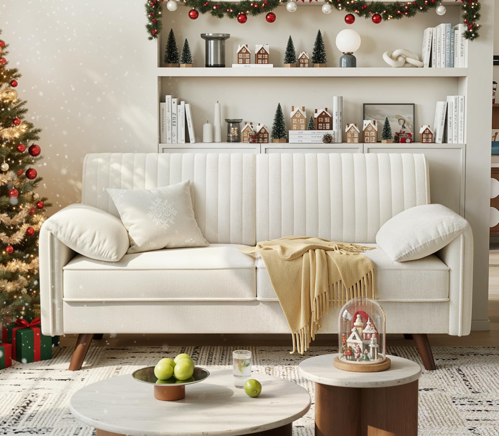 64.5" Loveseat Sofa with Padded Arms