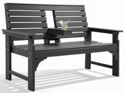 HDPE Outdoor Bench with Cup Holders