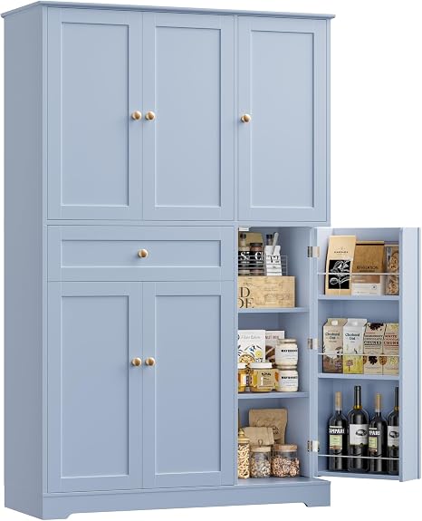 68" Tall Kitchen Pantry Cabinet with Doors & Shelves