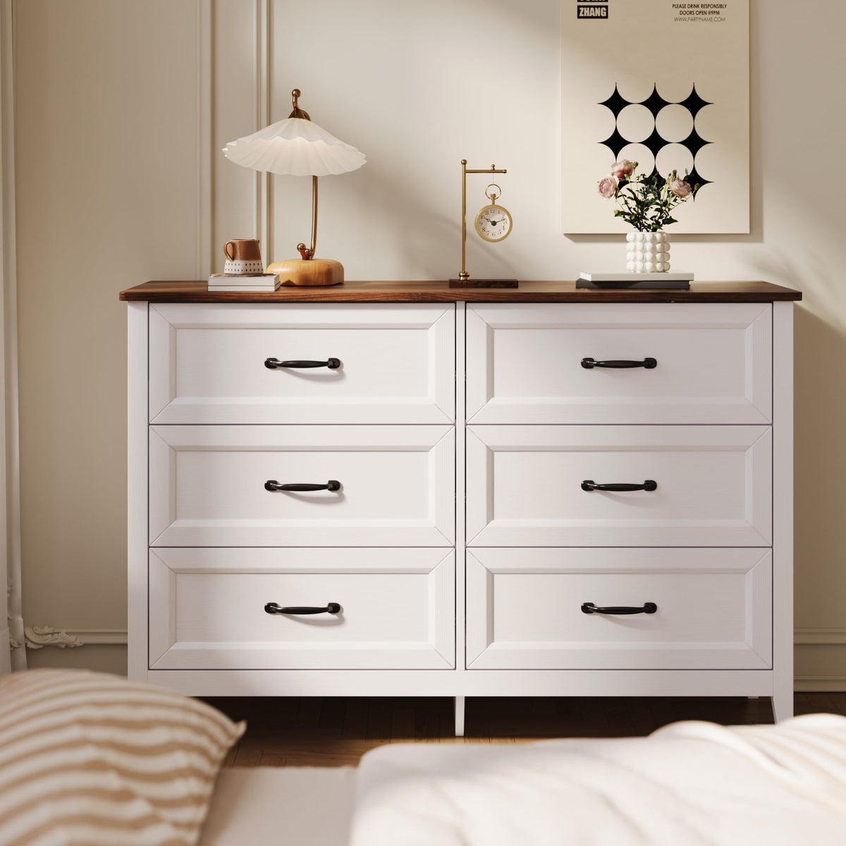 6-Drawer Wood Dresser