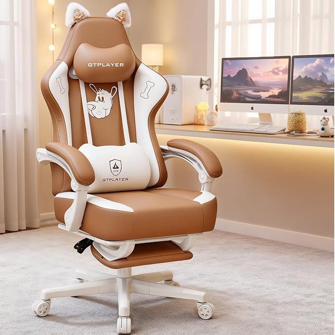 Cat Ear Gaming Chair with Memory Foam