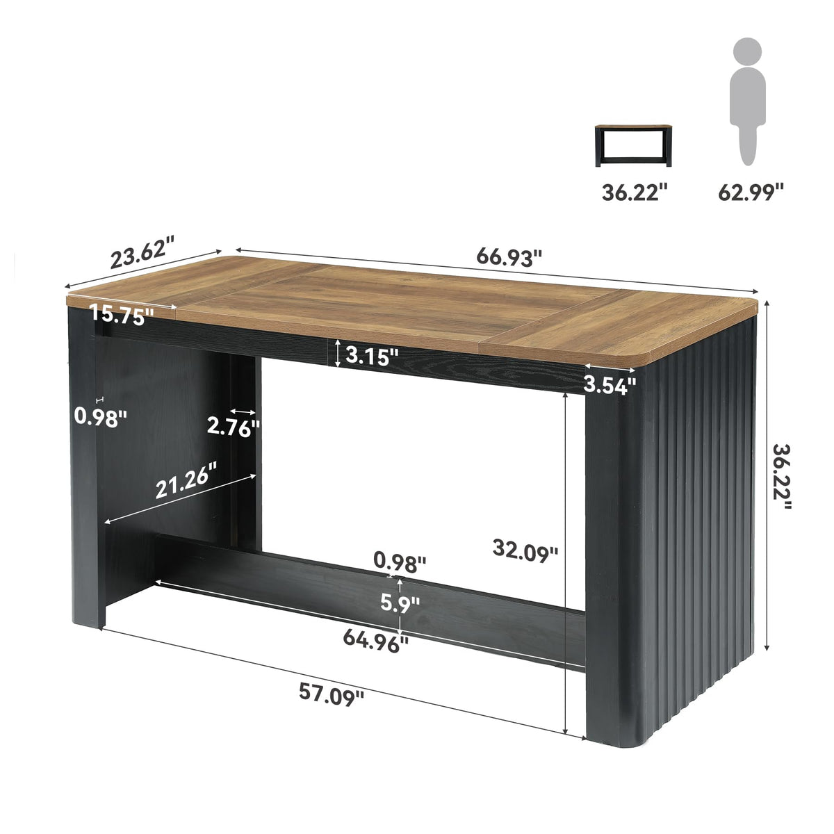 Farmhouse Counter Height Bar Table